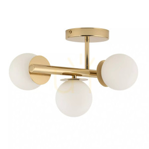 Plafond Sigma Avola 3-flammig Gold Weiß G9 40798