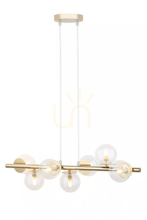 Pendelleuchte Sigma AVOLA 7-flammig Gold Transparent 40800