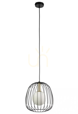 Pendelleuchte Sigma Bell 1 S schwarz/gold 24 cm G9 40726