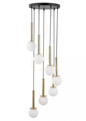 Pendelleuchte Sigma DAISY 7-flammig Gold Weiß G9 40772