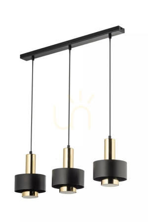 Pendelleuchte Sigma RIF LUX 3-flammig schwarz/gold GX53 40720