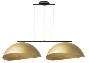 Pendelleuchte Sigma Solar 2-flammig schwarz/gold E27 40581