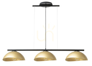 Pendelleuchte Sigma Solar 3-flammig schwarz/gold 40582
