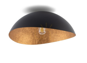 Plafond Sigma Solaris M schwarz/kupfer 48 cm E27 40605