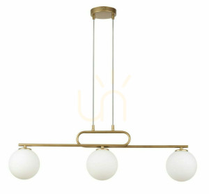 Pendelleuchte Sigma Tes 3-flammig Gold Glas G9 33633