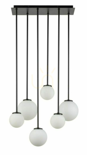 Plafond Sigma Tulia 6 schwarz weiß G9 33499