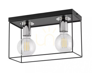 Plafon Sigma VOX 2x E27 Schwarz/Silber 34 cm 40699
