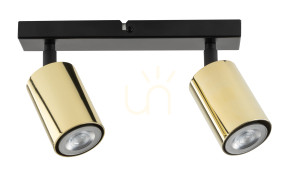 Plafond Sigma Zoom 2 Schwarz Messing GU10 33507
