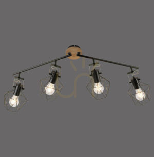 Plafond JARO 15674-78 Schwarz 4xE27