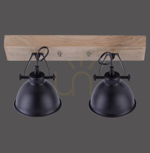 Plafond SAMIA 11982-18 Schwarz 2xE14