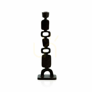 Kerzenständer Totemo Schwarz L 30,5 cm Handmade Innenausstattung