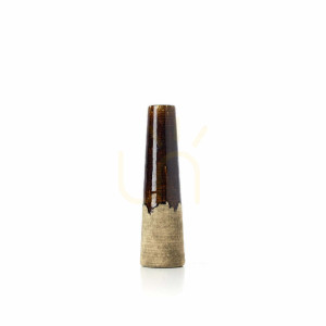 Bernsteinkegel Vase Betonbraun S 11x39,5x11 cm