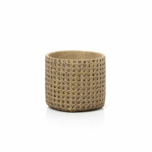 Pflanzgefäß RattanRock Natur M Planters Handmade 16,5 x 15 cm
