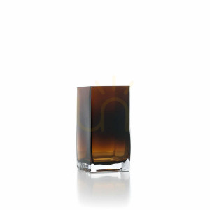 Vase Bernstein Quader Glas 20 cm, S