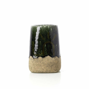 Pflanzgefäß The Moss konisch Beton grün M Planters Handarbeit
