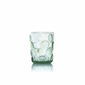 Wasserglas Frosted Dot Aqua 8,2 x 10,5 cm