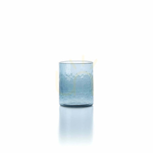 Becher, blau, gehämmert, 10 cm, Küchen- und Wohnaccessoire