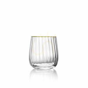 Becher mit goldenem Rand Naturgold 9,2 cm 10 cm