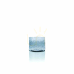 Low Tumbler Azure gehämmert blau 8 cm