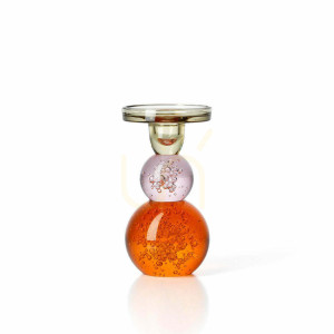 Kerzenständer Bubble Jewel Glas 15,7 cm Handmade Innenausstattung