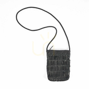 Dekoration Voodoo Ledertasche Schwarz 17x22x79 cm