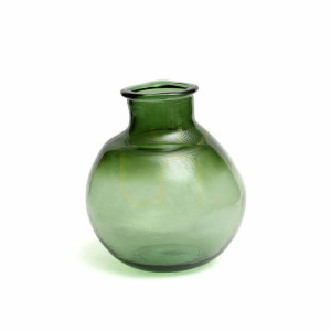 Glasvase Yugang Grün 25x25x31 cm Glass Collection