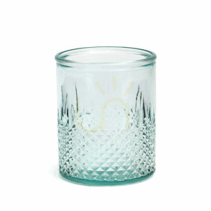 Glas Vase Blau S 9x11 cm