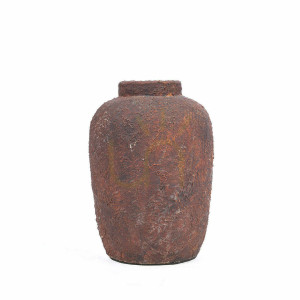 Vase aus Ton Burgund S Terracotta Collection