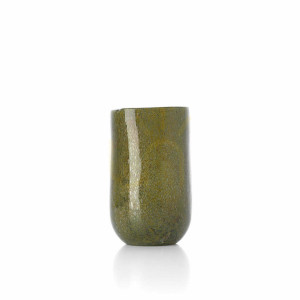 Vase Glas grün niedrig Glass Collection 13x13x22 cm