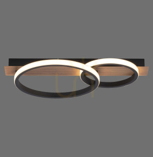 TROOPER Plafond 15615-78 Schwarz 1xLED