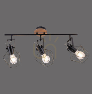 Plafond JARO 15673-78 Schwarz 3xE27