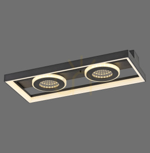 Plafond TRAFORO 6854-18 Schwarz 1xLED