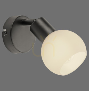 Wandleuchte LOKI 12150-18 Schwarz 1xE14