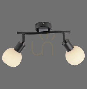 Plafond LOKI 12151-18 Schwarz 2xE14