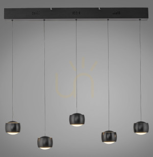 BALLINI Pendelleuchte 15262-18 Schwarz 5xLED