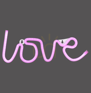 NEON-LOVE Wandleuchte 85021-87 Rosa 1xLED
