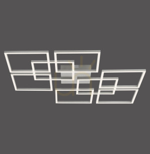 Plafond Q-INIGO 6015-55 Silber 8xLED