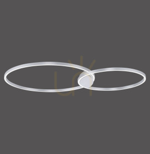 Q-KATE Plafond 6590-95 Silber 2xLED