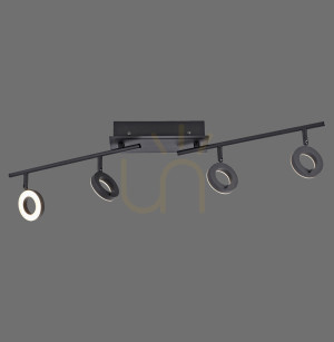 SILEDA Plafond 6786-13 Schwarz 4xLED