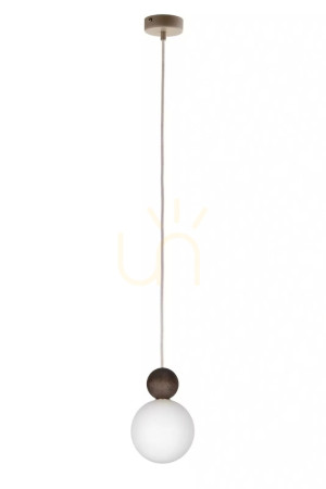 Pendelleuchte Sigma Rona 1-flammig Holz dunkelbraun 41675