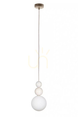 Pendelleuchte Sigma RONA Beige Glas Holz G9 15 cm 41677