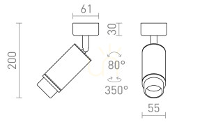 Spot Rendl Optimus 2 Stropní Bílá 230 V Led Gu10 9 W 25 65°