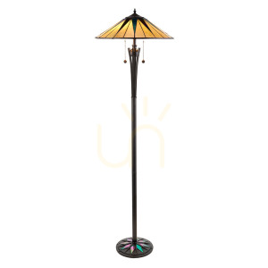 Stehlampe Tiffany multicolor Interiors 64041