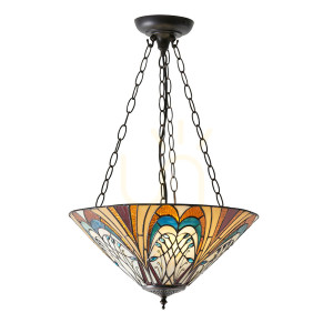 Pendelleuchte Hector Tiffany Multicolor 3-flammig E27 Interiors 70750