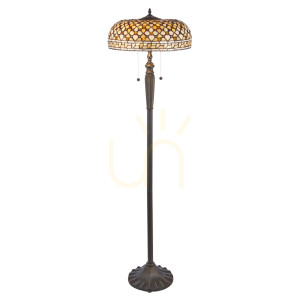 Stehlampe Interiors Tiffany Multicolor 2-flammig E27 157,5 cm 111921