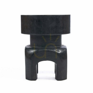 Hocker BAZAR BIZAR aus Holz, schwarz, 40 x 40 x 50 cm