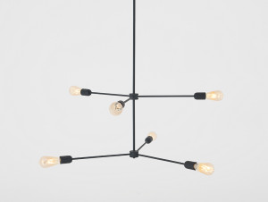 Pendelleuchte CustomForm Triso 6 schwarz 6-flammig E27 80 cm