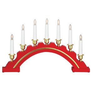 Kerzenhalter Markslojd Celine 7-flammig Rot Holz 46 cm 700447