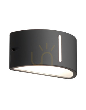 Außenwandleuchte Lutec Bonn anthrazit Aluminium 60W IP54 13,5 cm