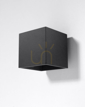 Wandleuchte QUAD 1 schwarz Sollux
